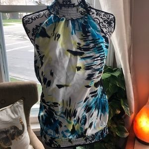 Colorful sleeveless blous